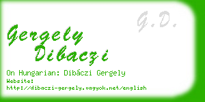 gergely dibaczi business card